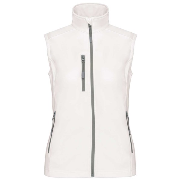 Ladies' Softshell Bodywarmer - White / XL