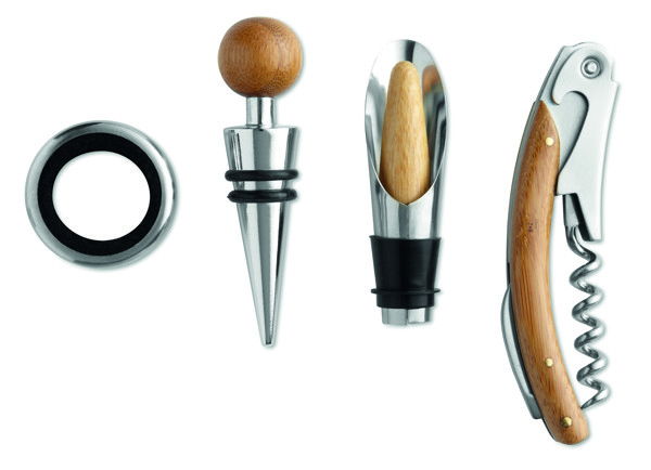 Wine set in bamboo box Tardor