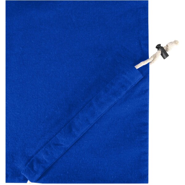 Madras Blend 140 g/m² GRS recycled foldable cotton tote bag 7L - Royal Blue