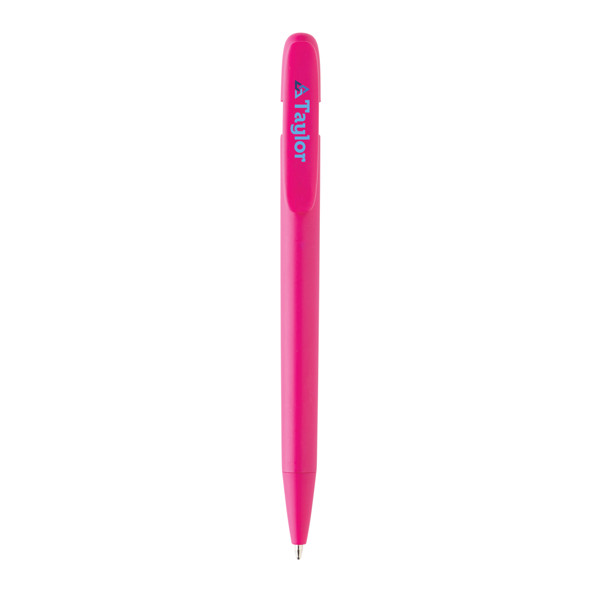 Stylo couleur uni en ABS recyclé et certifié GRS Devin - Rose
