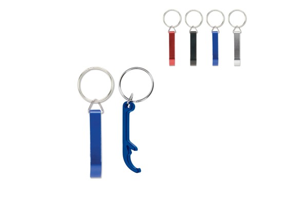 Keyring with bottle opener - Silver