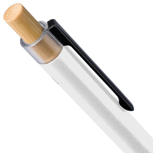 Recycled aluminium lacquered pen set Ilaria - white