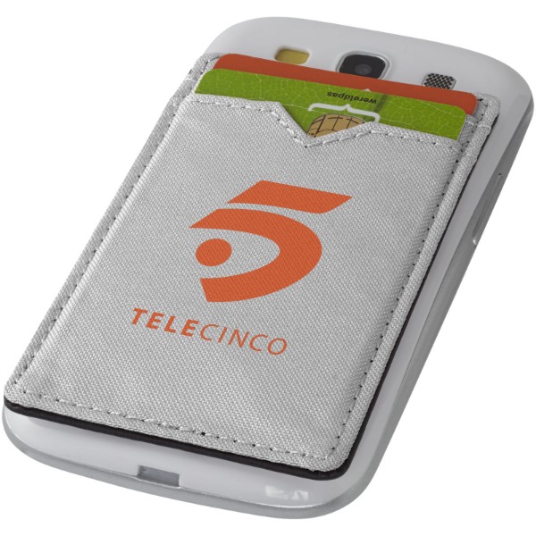 Eye dual pocket RFID smartphone wallet - Silver