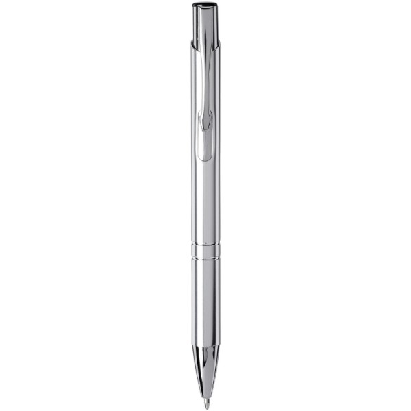 Moneta anodized aluminium click ballpoint pen (blue ink) - Chrome