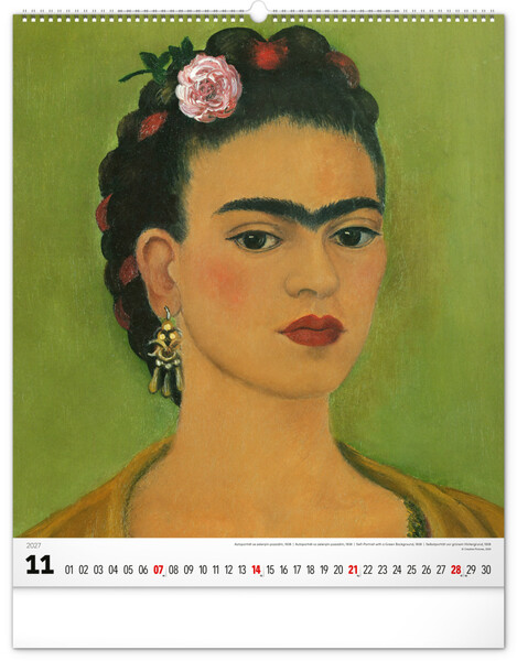 Notique Nástěnný Kalendář Frida Kahlo 2027, 48 x 56 cm