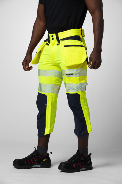 6577 3/4 pant stretch Yellow/Black C46