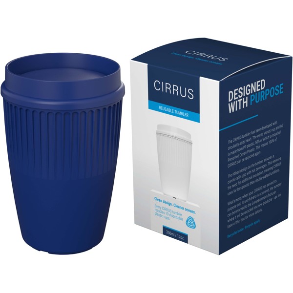Gobelet Cirrus POP de 350 ml avec couvercle 360° - Bleu