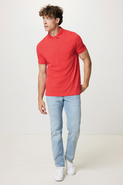 Iqoniq Yosemite recycled cotton pique polo - Luscious Red / L