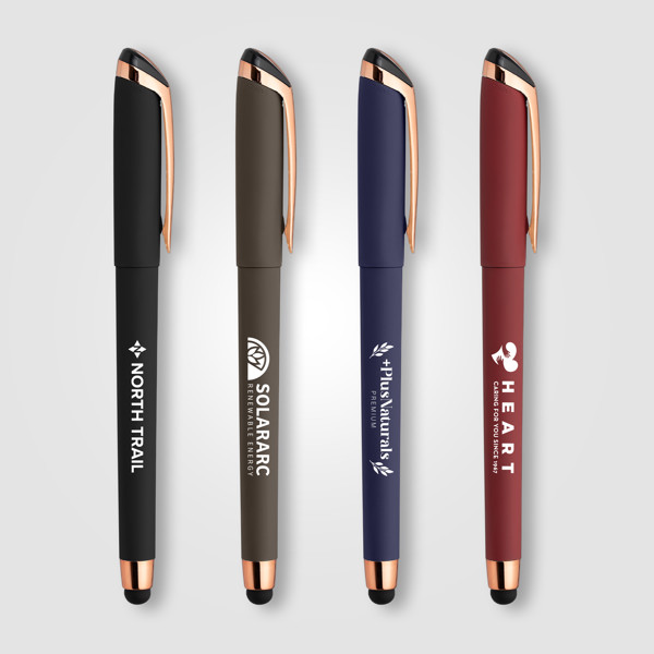 Gazelle Softy Gel Rose Gold avec Stylet - Assortiment / Jet d’encre 4 couleurs