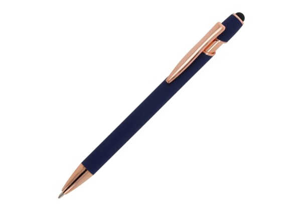 Stylo-bille Paris Deluxe métal caoutchouté - Bleu foncé