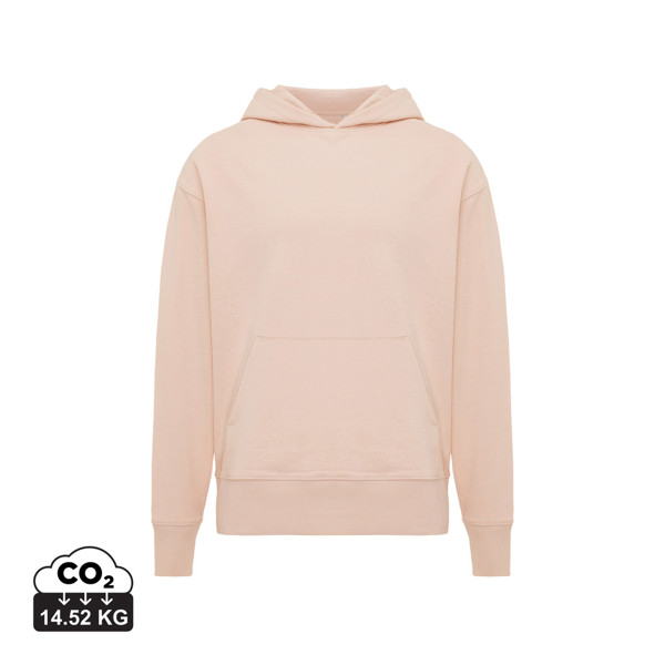 Iqoniq Yoho recycled cotton relaxed hoodie - Peach Nectar / S