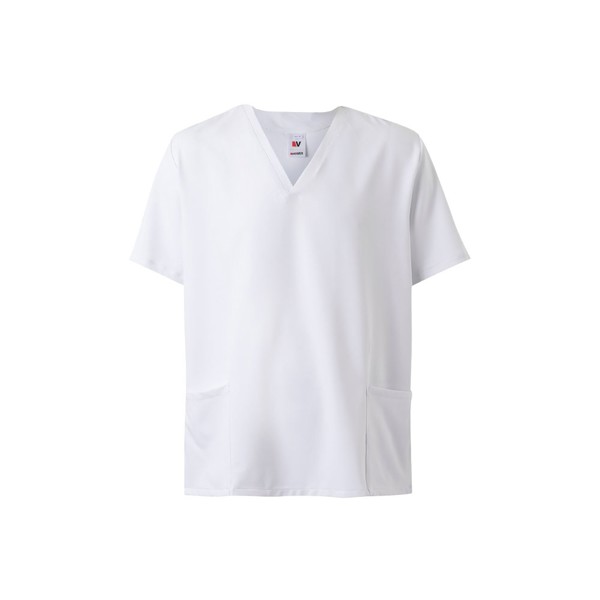 VL FLORA. Short-sleeved tunic (140 g/m²) made from 100% microfibre - White / 2XL