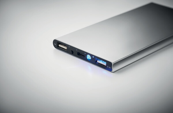 Power bank 8000 mAh Powerflat8c - Matt Silver