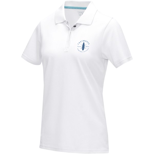 Polo Graphite bio manches courtes femme - Blanc / 2XL