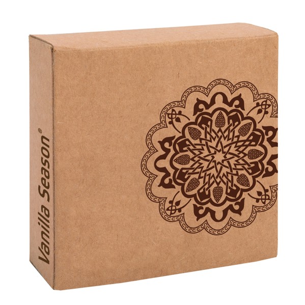 MARIOKA Set aus 4 Korkuntersetzern mit Behälter