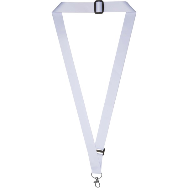 Liv adjustable sublimation lanyard - Black / White