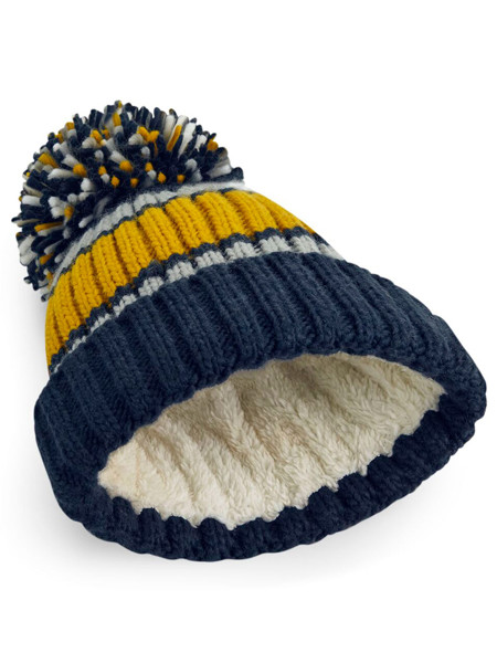 Hygge Striped Beanie - Black Cherry