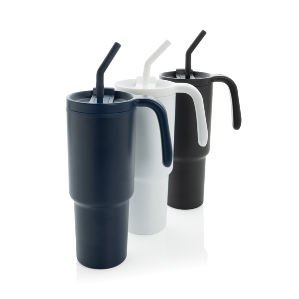 Hrnček Graphic 360 z RCS recyklovanej ocele 900 ml - Čierna
