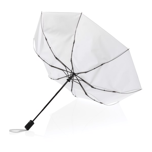 Impact Aware™ RPET dežnik, z avto. odpiranje/zapiranje, 106 cm -Bela