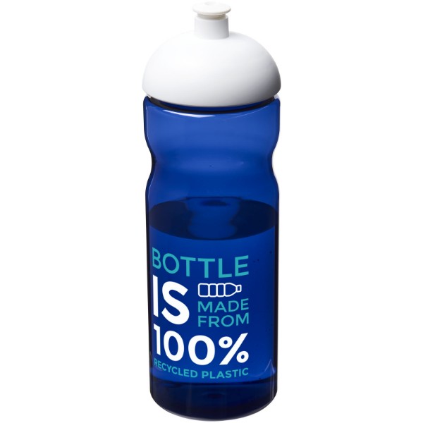 Sportovní láhev s kupolovitým víčkem H2O Eco 650 ml - Modrá / Bílá