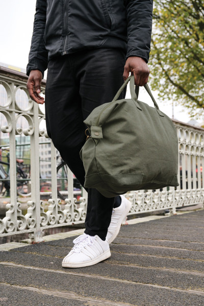 Víkendová taška Kezar z 500g recykl. canvas AWARE™ - Zelená