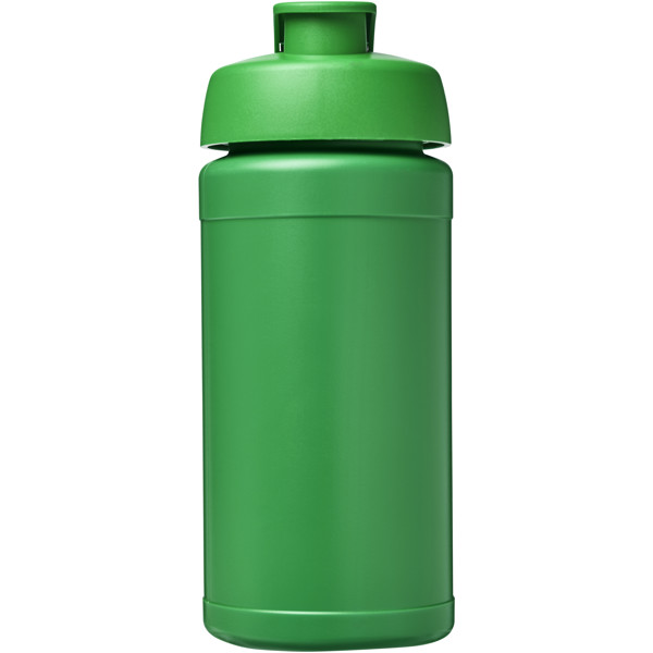 Borraccia sportiva in materiale riciclato con coperchio a scatto da 500 ml Baseline - Verde / Verde