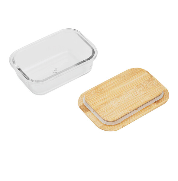 Lunch box, with bamboo lid: capacity approx. 350 ml ROSILI M
