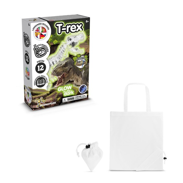 Fossil Excavation Kit V. Jogo didático fornecido com saco de oferta dobrável em 190T - Branco