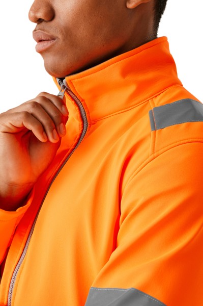 Hi-Vis Pro Contract Ablaze 2 Layer Softshell Jacket (Class 3) - Yellow / 3XL