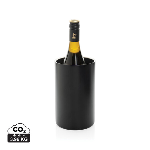Seau à vin en acier inoxydable recyclé RCS Vino - Noir