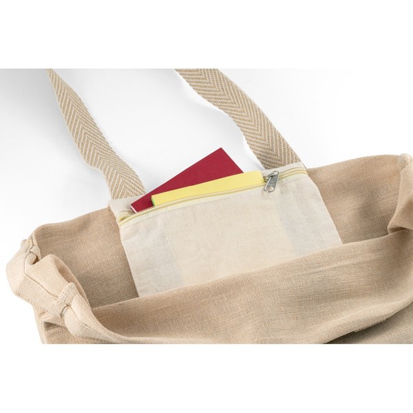 PADOVA. Juco bag (275 g/m²) with inner pocket in 100% cotton (120 g/m²)