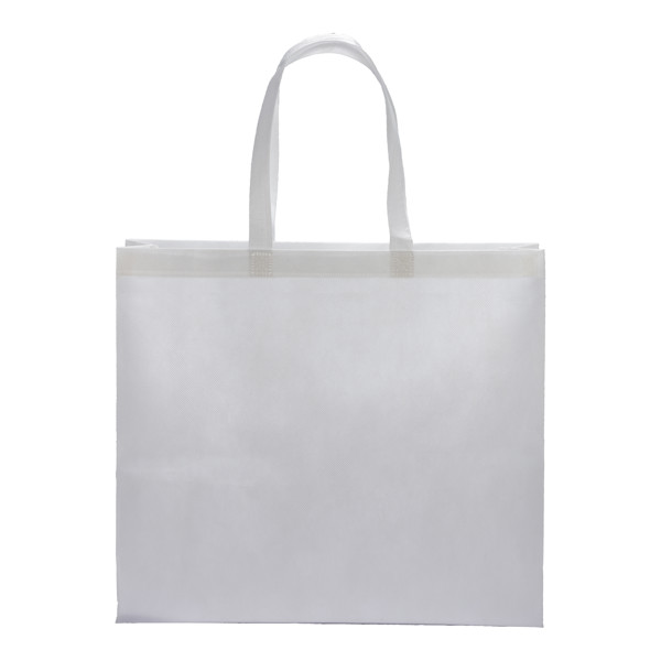 80 G/ M2 R-Pet Heat-Sealed Shopping Bag With Gusset - White