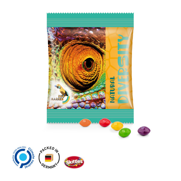 Minitüte 10G, Fruchtgummi Standardformen, Weiß / Trolli Fruchtgummi Flugzeuge, 10% Fruchtsaft, 10 G / Folie, Weiß