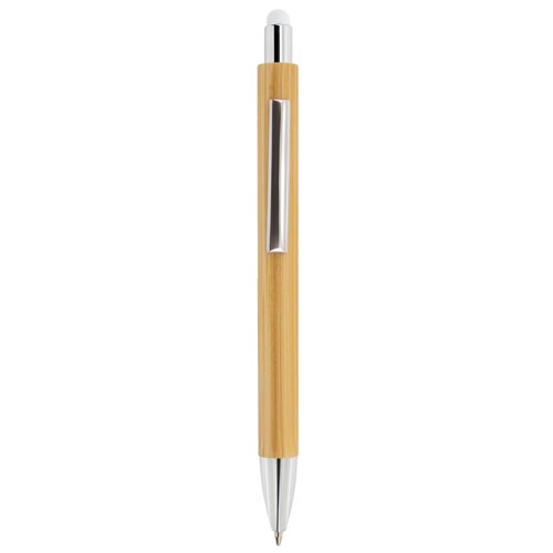 BOLIGRAFO BAMBU CON TOUCH "BORNEO" - Blanco