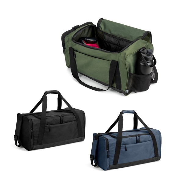 FARO. Saco de desporto em poliéster reciclado 600D de alta densidade - Preto