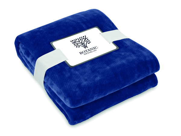 Odeja iz flisa Logan RPET 280g/m², 150x120cm - Modra