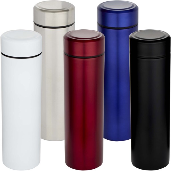 Taylor 450 ml Doppelwand Isolierflasche aus Edelstahl mit Teesieb - weiss