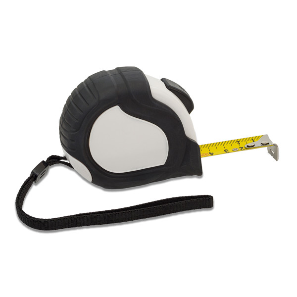 Correct 5 m tape measure - White / Black