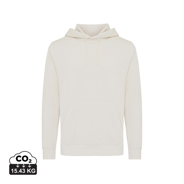 Lehká mikina s kapucí Iqoniq Rila z recykl. bavlny - Ivory White / XXXL