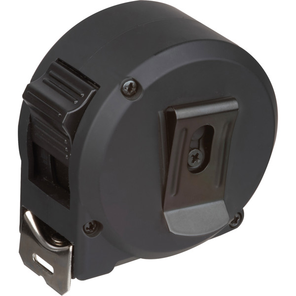 Steel tape measure with plastic housing 5m CARLOTA - Black