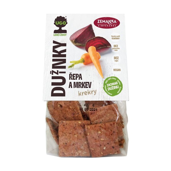 Slané krerky s dužinou z červenej repy a mrkvy