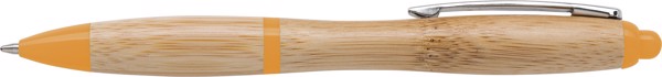 Esferográfica de bambu Hetty - cor-de-laranja