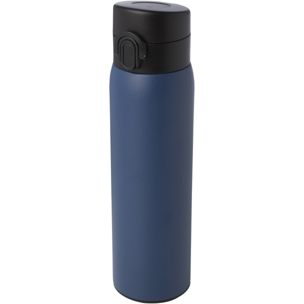 Fiole isotherme Sika de 450 ml en acier inoxydable recyclé certifié RCS - Bleu océan