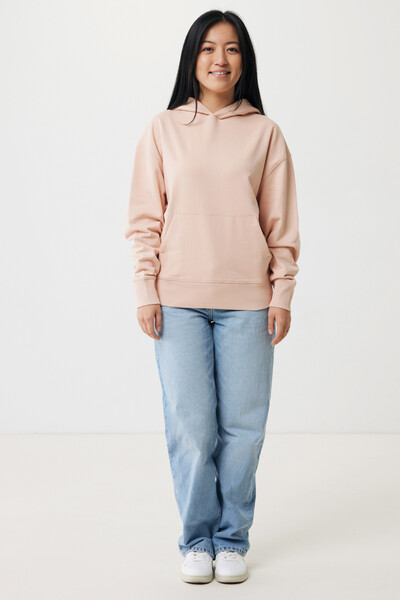 Iqoniq Yoho recycled cotton relaxed hoodie - Peach Nectar / L