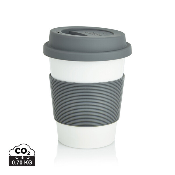 PLA koffiemok - Grijs / Wit