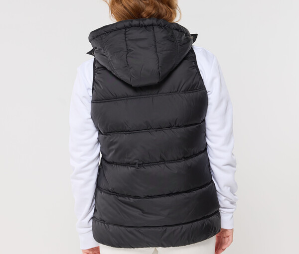 Bodywarmer doudoune femme avec capuche - BLACK / GREY / XXL