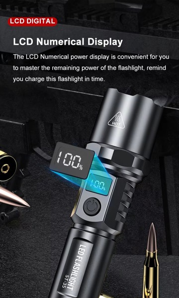Prenosné LED svietidlo so zoom
