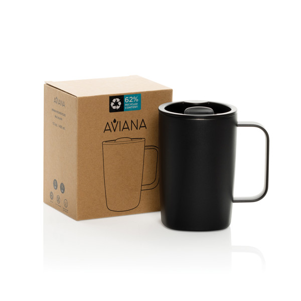 Termo hrnček Aviana™ Rowan 450 ml z RCS - Čierna