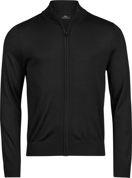Men's Knitted Jacket with Zip Tee Jays | TJ 6012 - Black / M