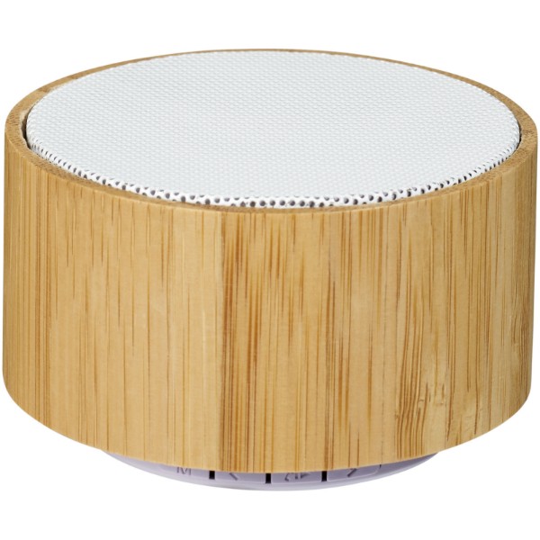 Haut-parleur Bluetooth® en bambou Cosmos - Naturel / Blanc